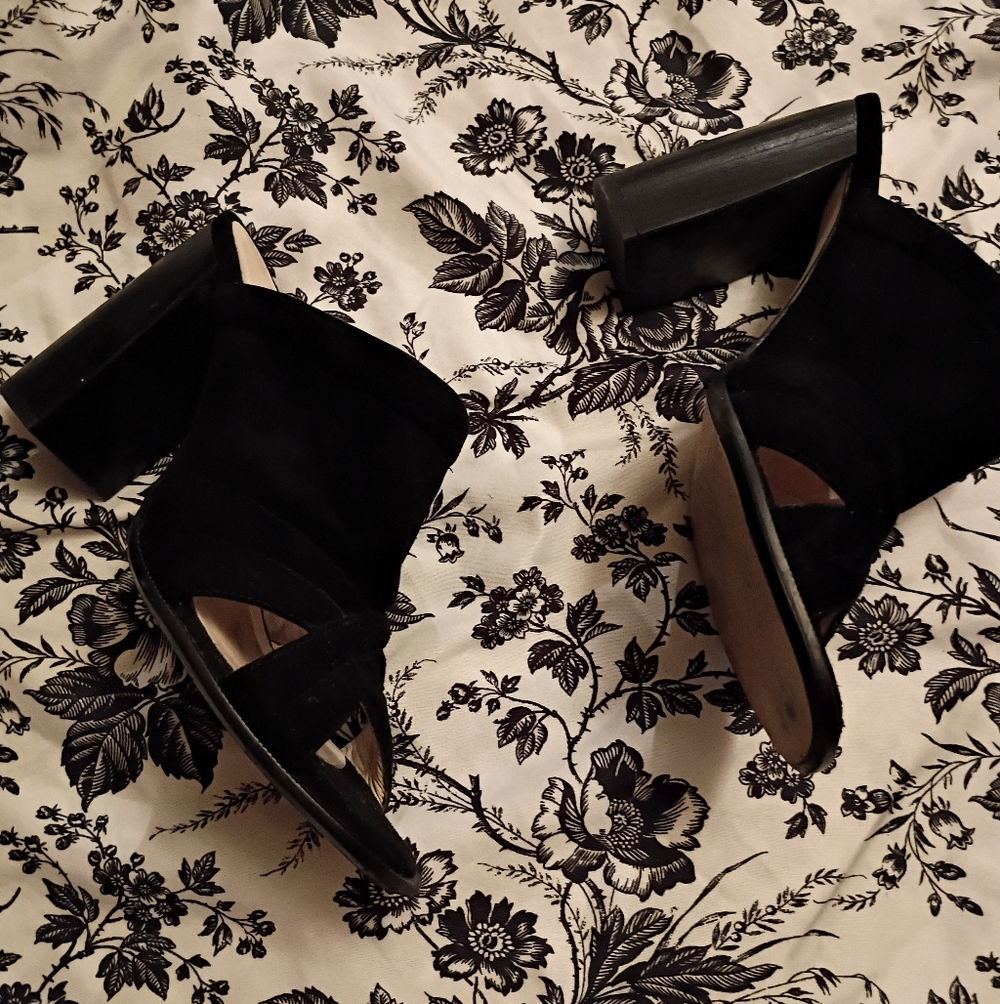Black Suede Mules - Picture 6 of 9